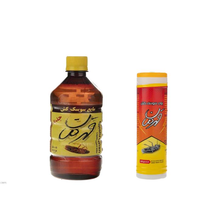 سوسک کش و حشره کش قهرمان مدل S500-P250 حجم 500 میلی لیتر مجموعه 2 عددی